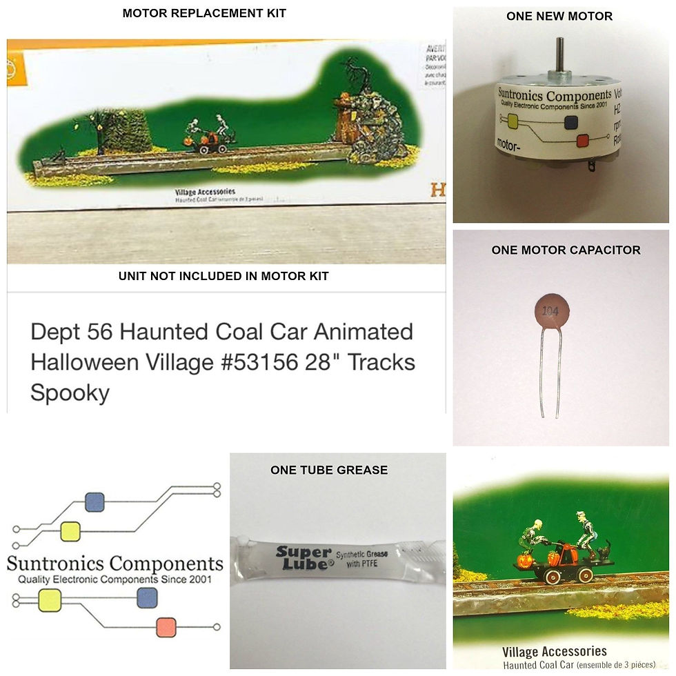 Thumbnail: Dept 56- LOADING THE SLEIGH/LEGO FORKLIFT/Haunted Coal Car -Motor Repair Kit