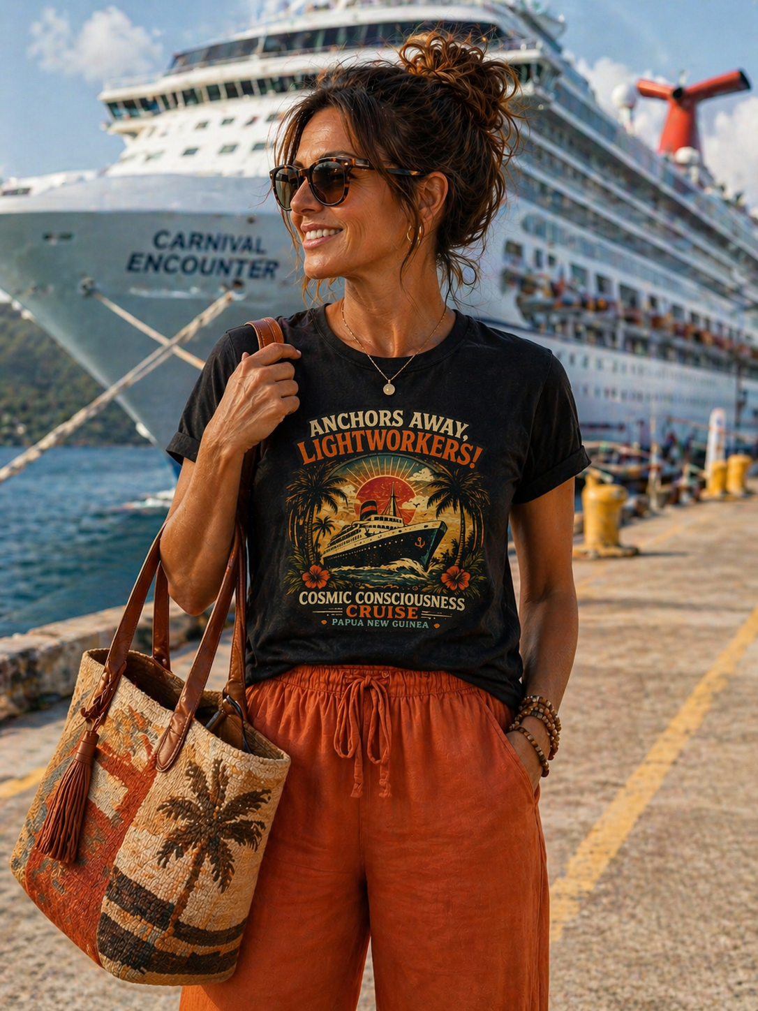 Anchors Away Lightworkers T-Shirt — Cosmic Consciousness Cruise Vintage Tee