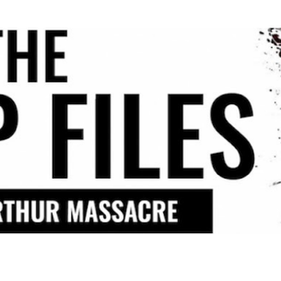 The WASP Files logo from Paul Moder's YouTube Podcast about the Port Arthur Massacre