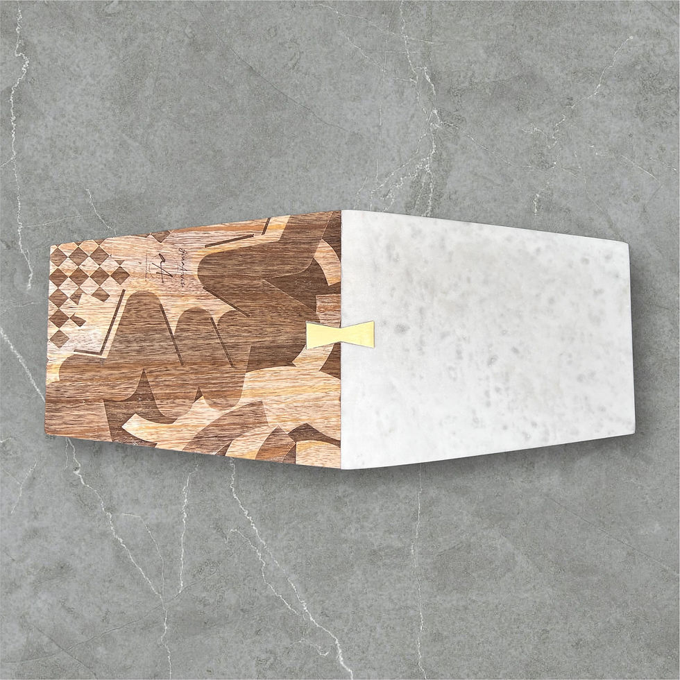 Marble and Wood Cheese Board Type 1