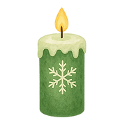 Weihnachtskerze grün.png