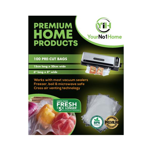 Thumbnail: 100 Vacuum Seal Bags 15cmx20cm