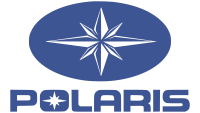 Blue oval Polaris logo with a stylized star design