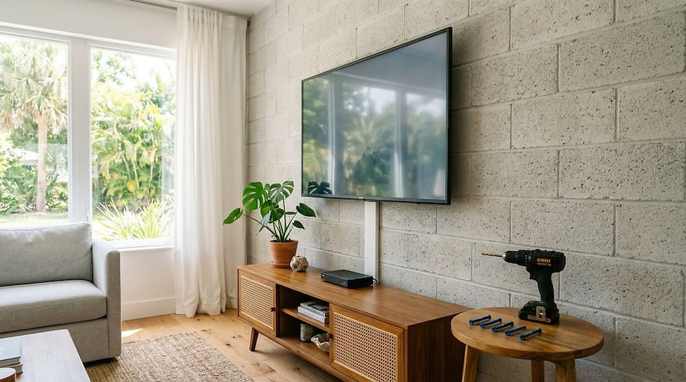 Mounting a TV on Concrete Block: What Florida Homeowners Need to Know