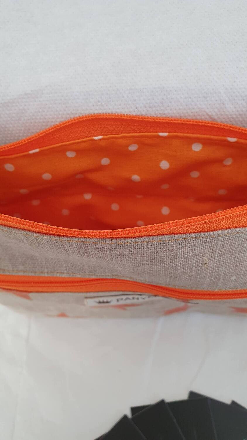 Miniaturbild: HUNDEGUETZLI -/FREIZEIT TÄSCHLI GR.L - STERNE ORANGE-BEIGE