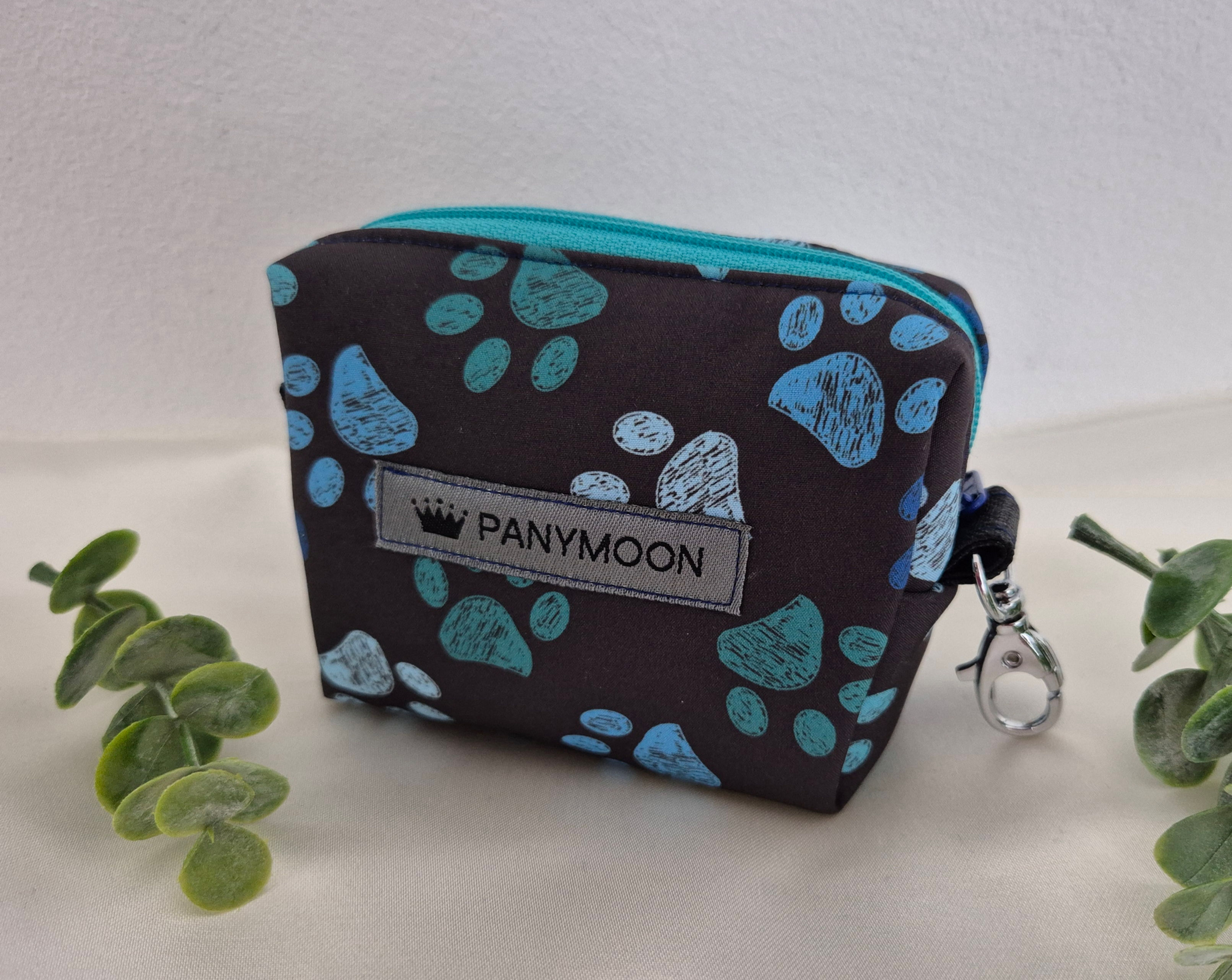 Anouk Boxi Täschli - Pfoten türkis-schwarz