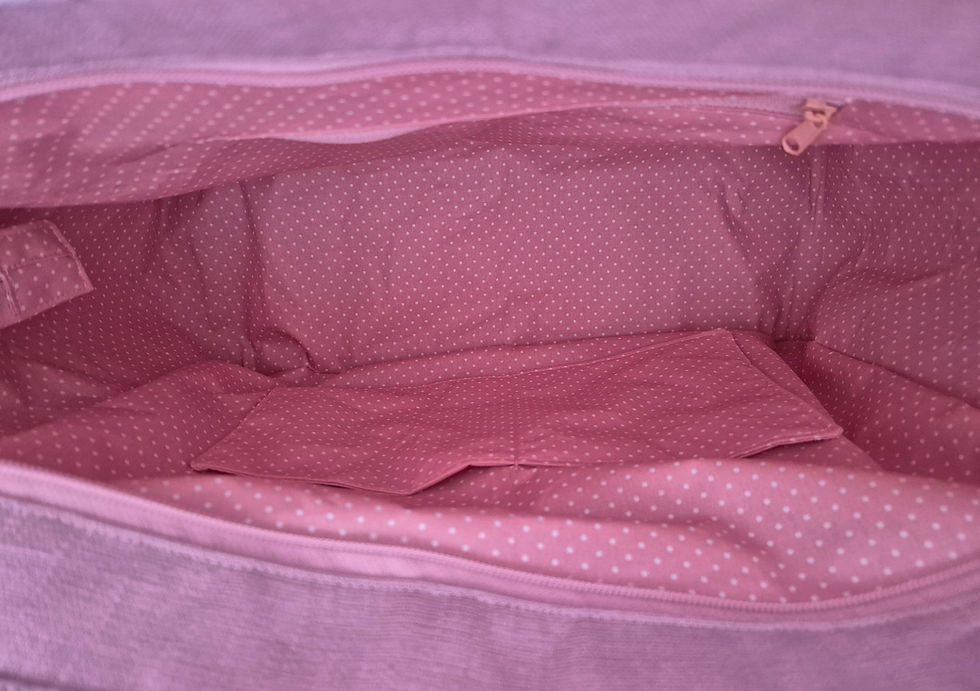 Miniaturbild: Helena Einkaufs-/Allzweck-/Badi Tasche - Rosen pink auf grau