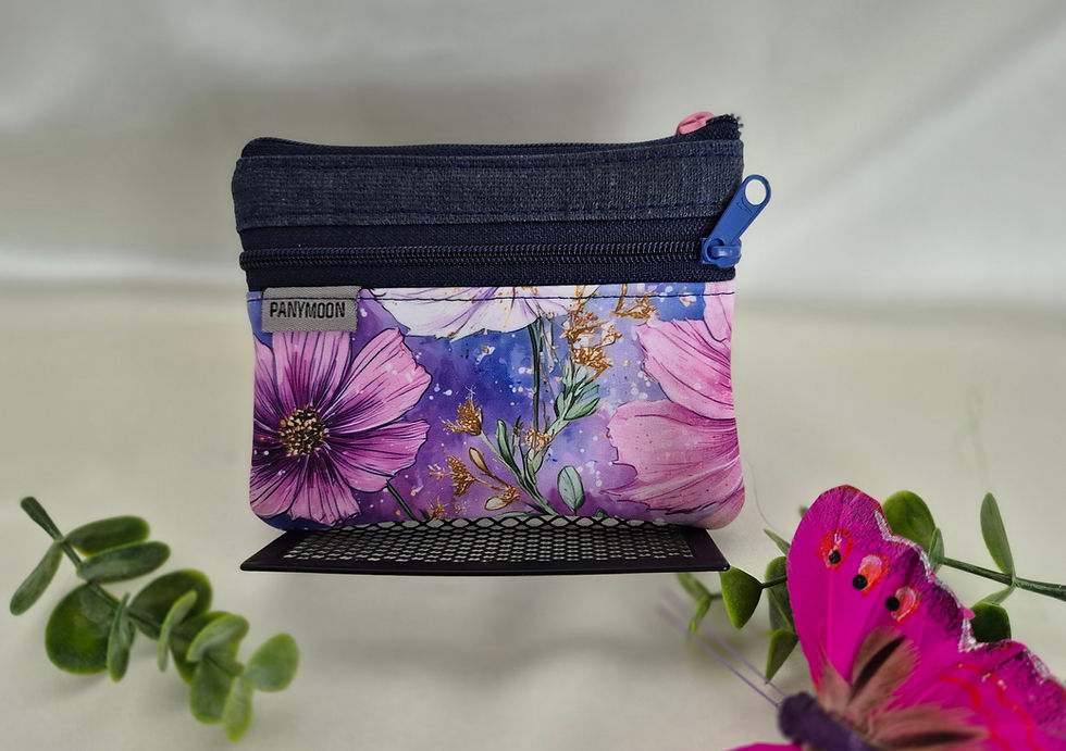 Miniaturbild: Geldbeutel mini 2026 - Blüte rosa blau