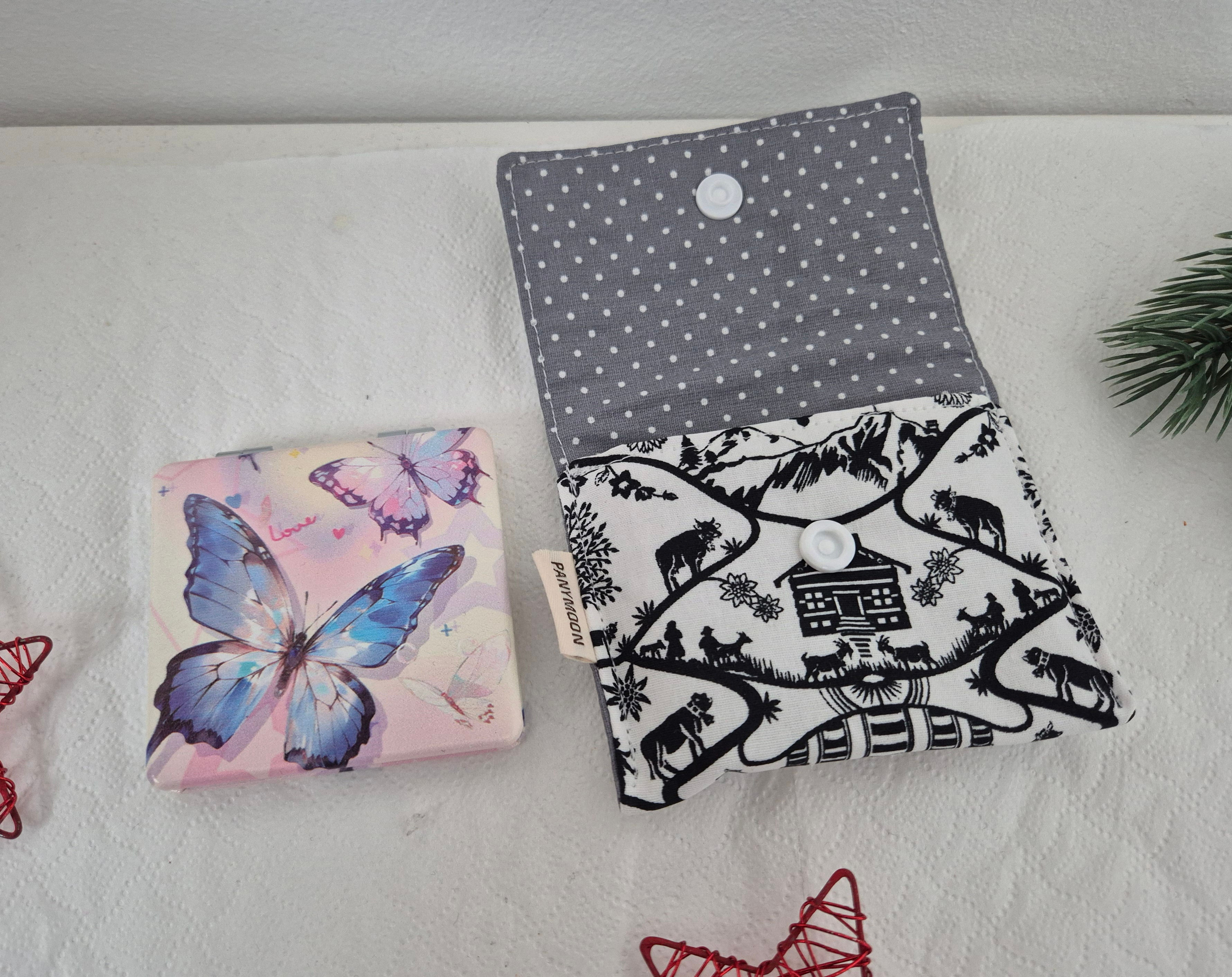 Spiegel Täschli - Swiss Style weiss Knopf weiss