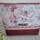 Miniaturbild: Necessaire midi hoch - Rosen Rosa mit Bordeaux