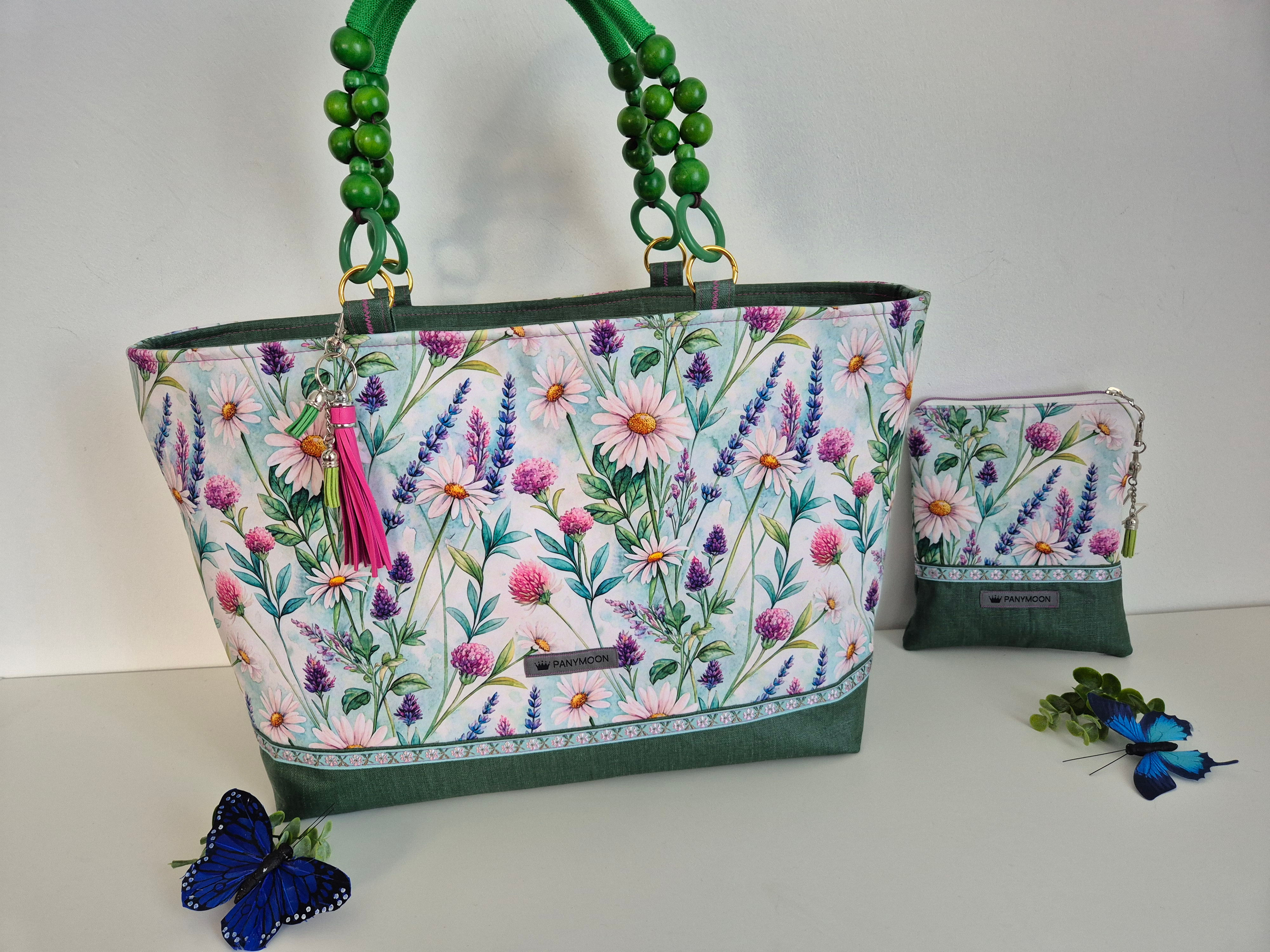 Allzweck-Büro/Badi Tasche Gr. XL Easy 2026 & Täschli - Wiesenblumen bunt