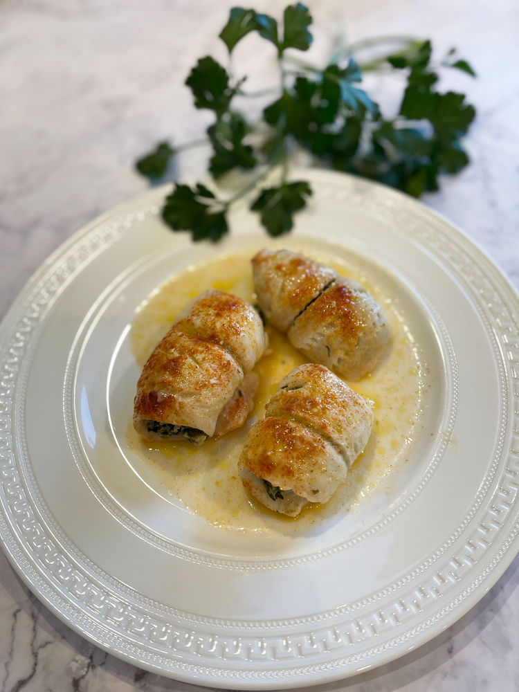 Stuffed Flounder with Spinach and Feta Cheese