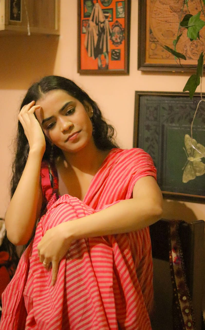 Thumbnail: Pinky Saree (Striped)