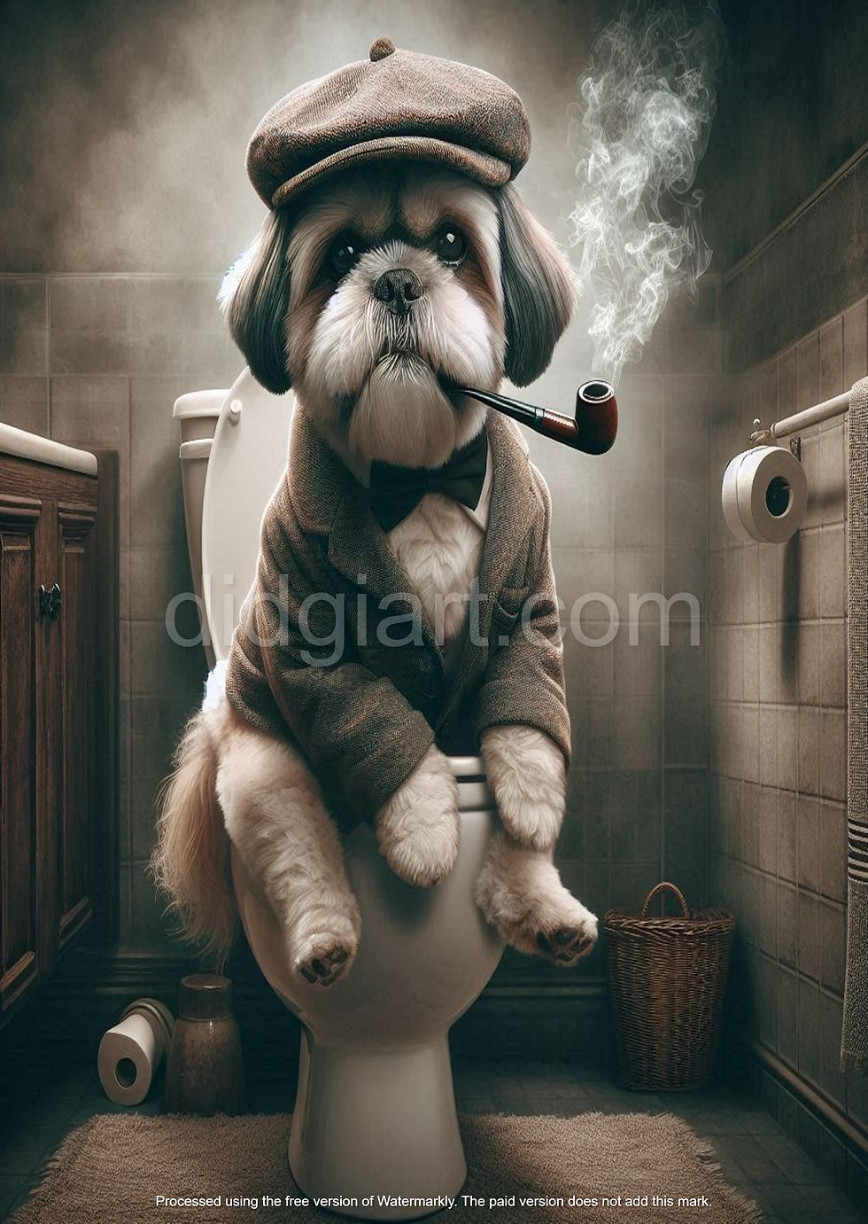 Shihtzu on the loo print