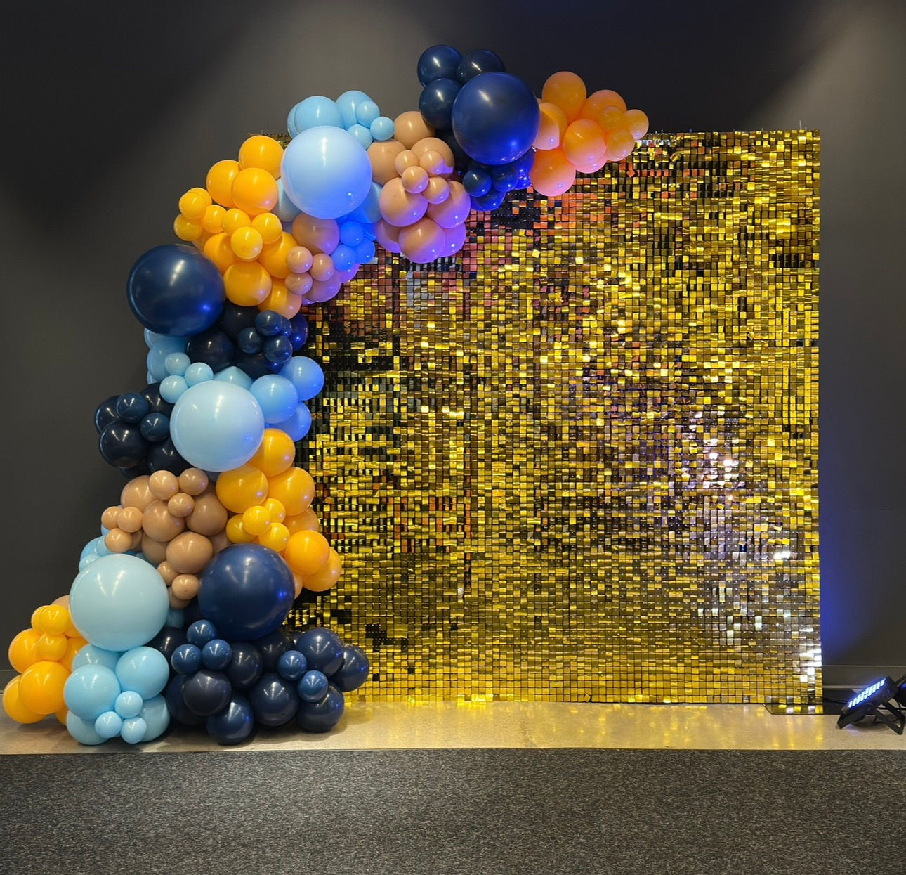 Shimmer wall/balloons backdrop for event
