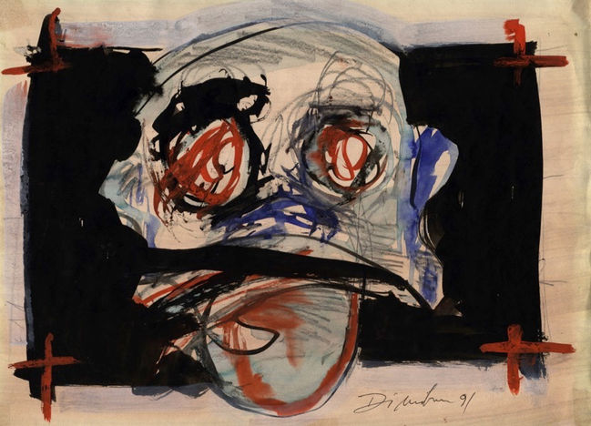 Da série Krik | 1991 | Aquarela, Nanquim e Lápis sobre papel Sulfite | Série com 40 desenhos | 21 x 29cm
