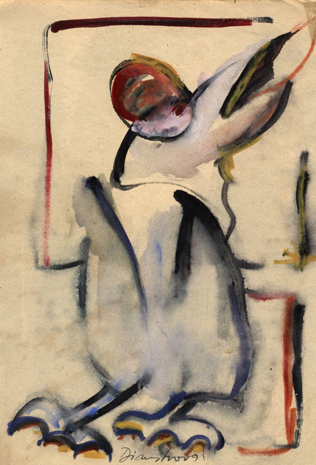 Da série Krik | 1991 | Aquarela, Nanquim e Lápis sobre papel Sulfite | Série com 40 desenhos | 21 x 29cm