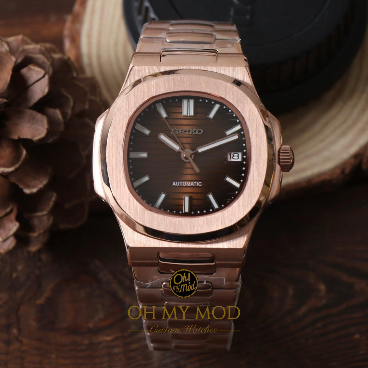 Seiko Nautilus Rosegold Chocolate Dial