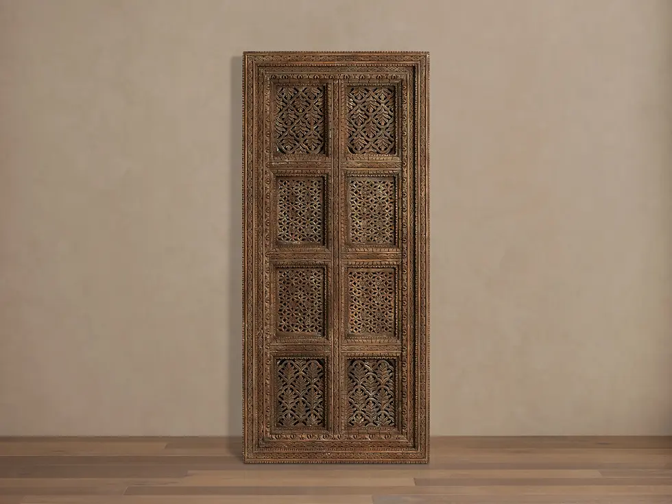 Vintage carved wood panel.