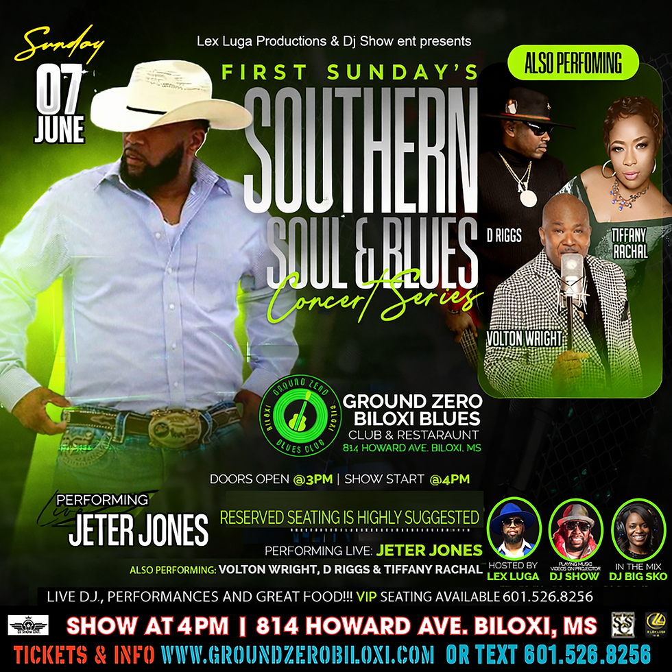 First Sunday Southern Soul & Blues Concert Series featuring Jeter Jones