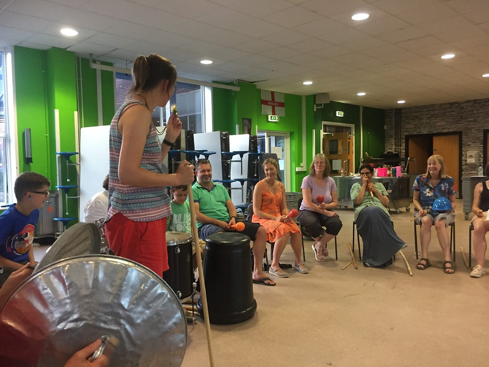 Claire Hasted North Downs Community Orchestra percussion workshop