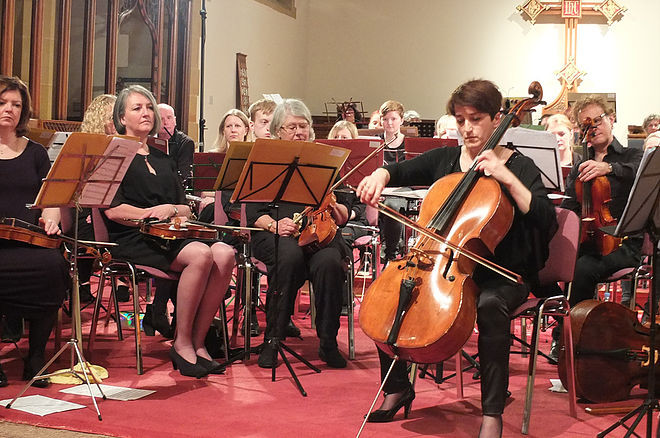 Dzana Haki of North Downs Community Orchestra third birthday concert