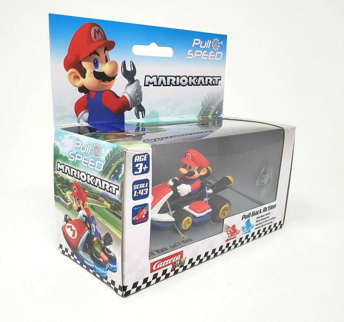 mario kart - pull back action - carrera - mario