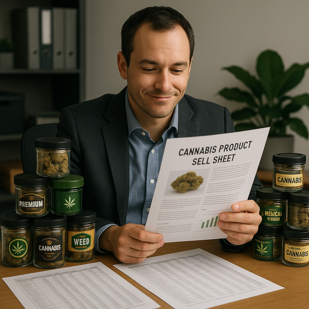 20250613_1439_Cannabis Buyer Evaluates Products_simple_compose_01jxncsk5dfdg8sf059q6ds72n.