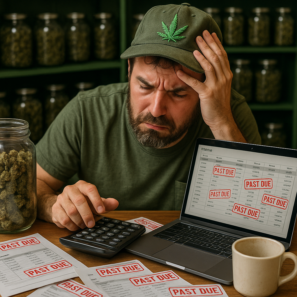 20250613_1443_Frustrated Vendor's Desk_simple_compose_01jxnd1ge0emqa8tdc2zsw6yyx.png