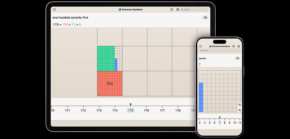 Universal Numbers App Device Preview