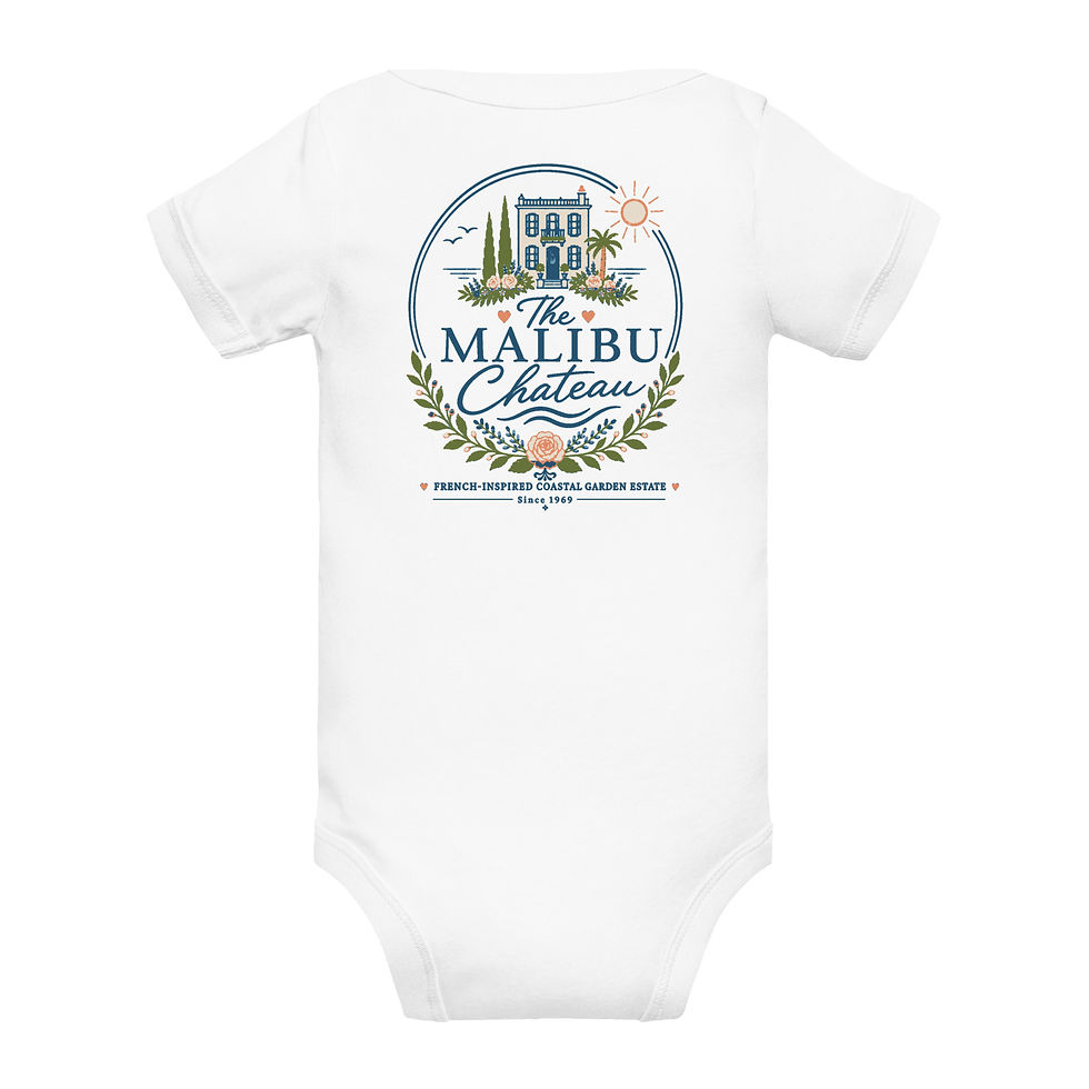 Thumbnail: Malibu Chateau Baby Onesie Vintage Colorful Logo