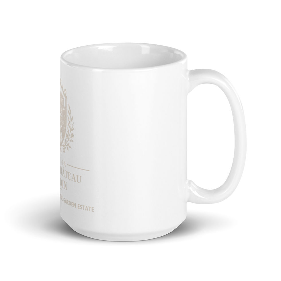 Thumbnail: Le Petit Chateau White Glossy Mug Sand Logo