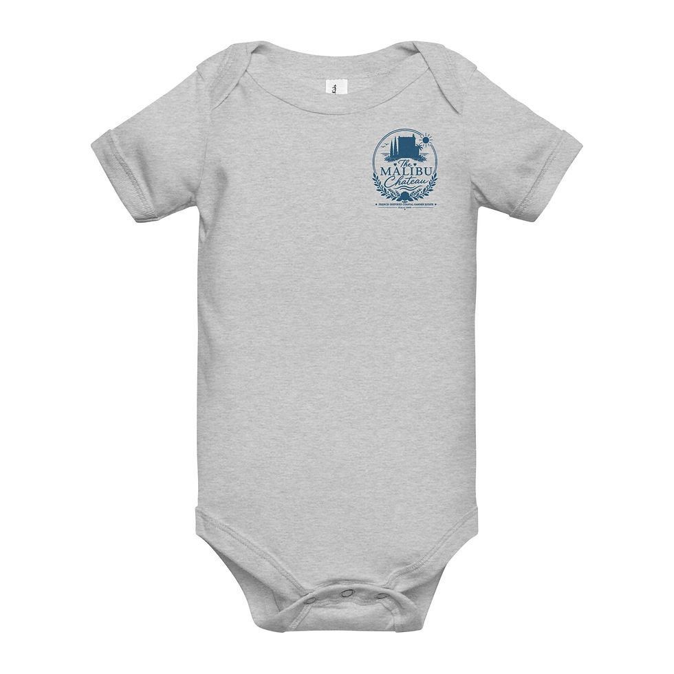 Thumbnail: Malibu Chateau Baby Onesie Navy Logo