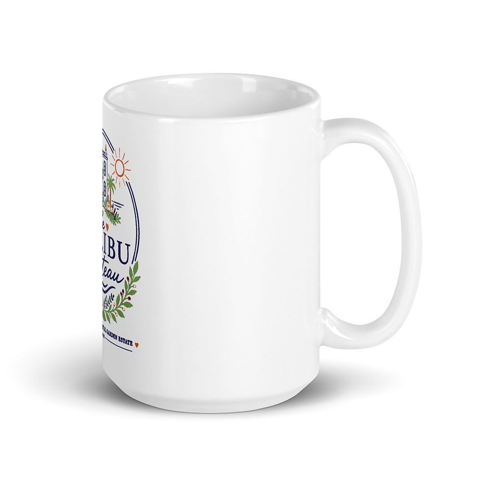 Thumbnail: Malibu Chateau White Mug with Colorful Logo