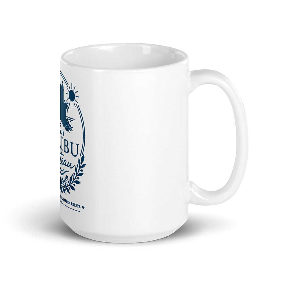 Thumbnail: Malibu Chateau White Glossy Mug Navy Logo