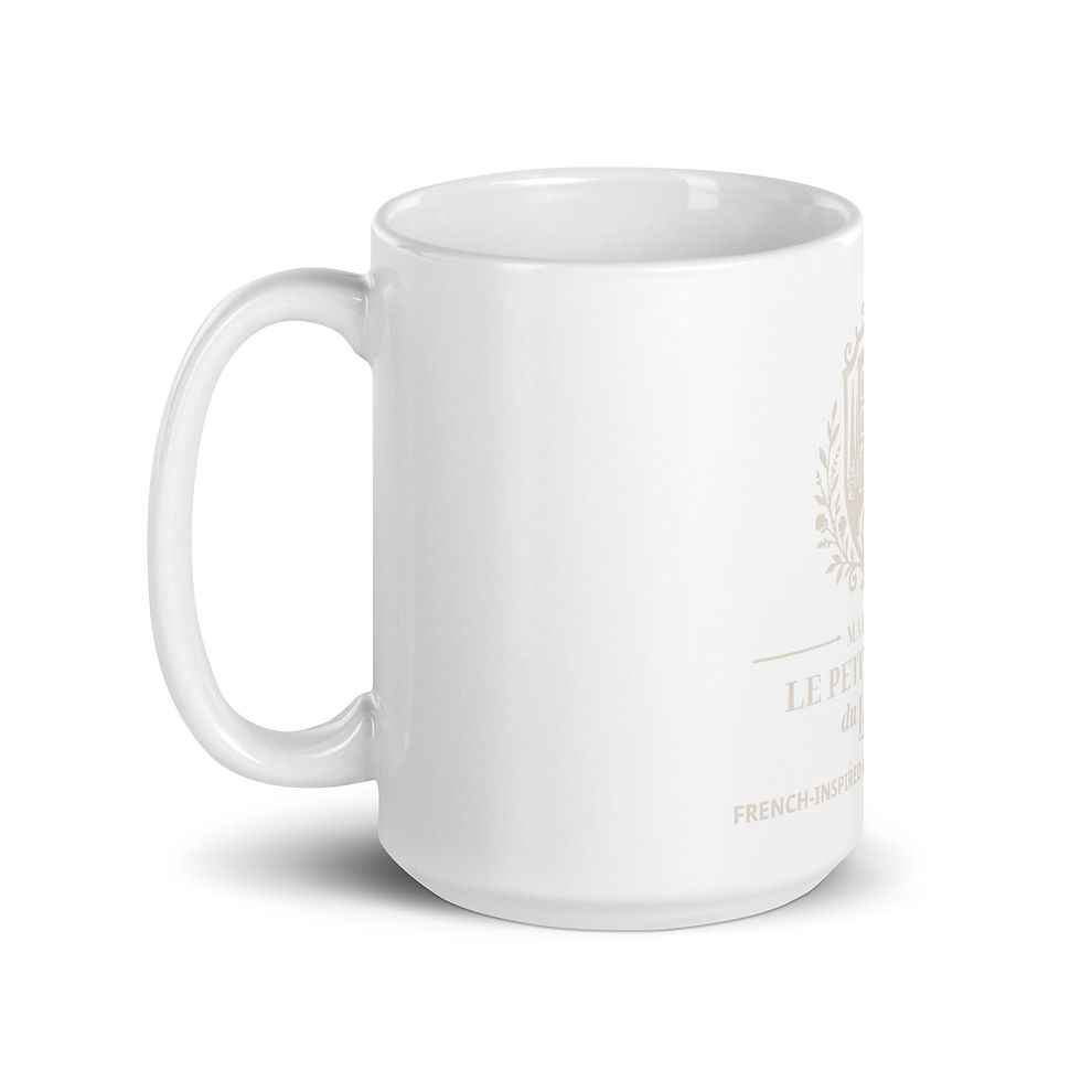 Thumbnail: Le Petit Chateau White Glossy Mug Sand Logo