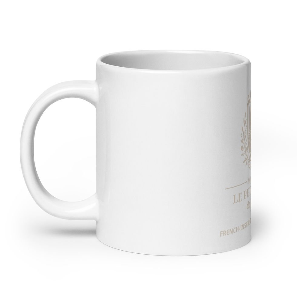 Thumbnail: Le Petit Chateau White Glossy Mug Sand Logo