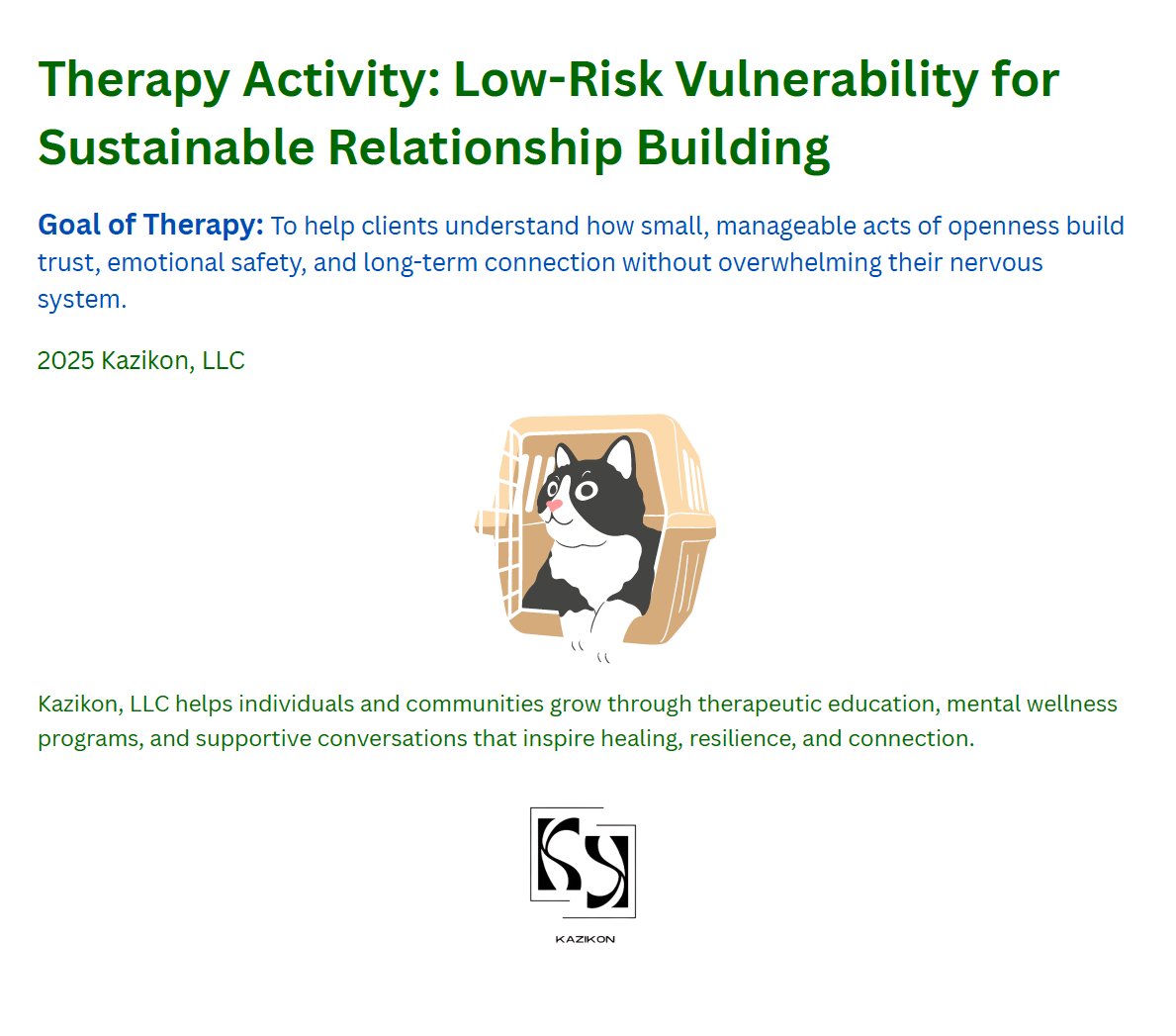 Identifying LowRisk Vulnerability Therapy Activity