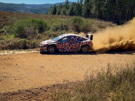 Sami Pajari tests the new Toyota WRC27 in Portugal