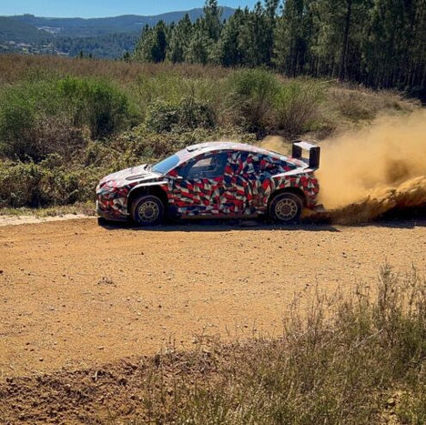 Sami Pajari tests the new Toyota WRC27 in Portugal