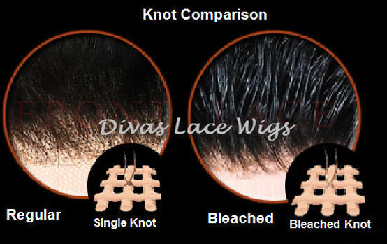 Knot comparison between bleach and unbleached