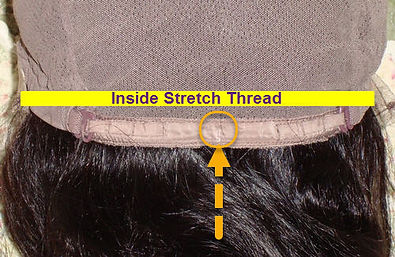 Glueless Cap two back inside stretch thread