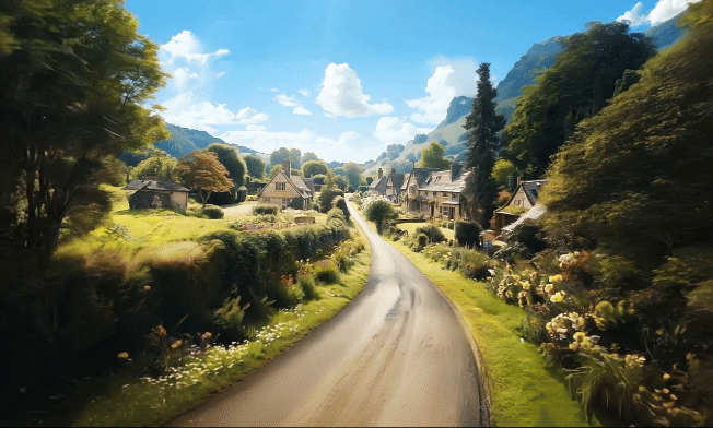 Gen-3 Alpha 101858863, Slow zoom in villag, alinyshka1503_Engli (1).gif