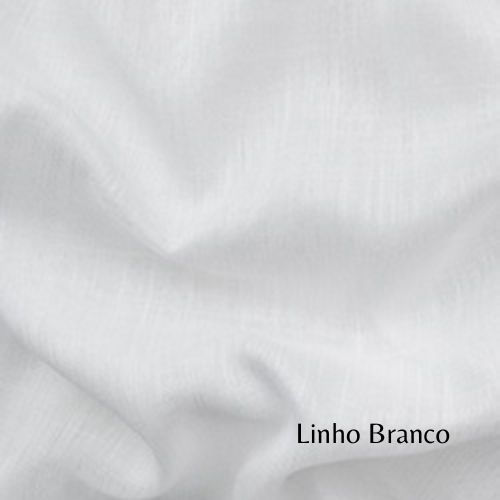 Miniatura: Cortina Ilhós Gaze Linho Branco com Forro Microfibra Varão 4m