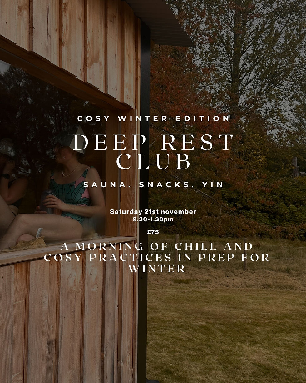 deep rest club :: winter edition :: sauna, snacks & yin