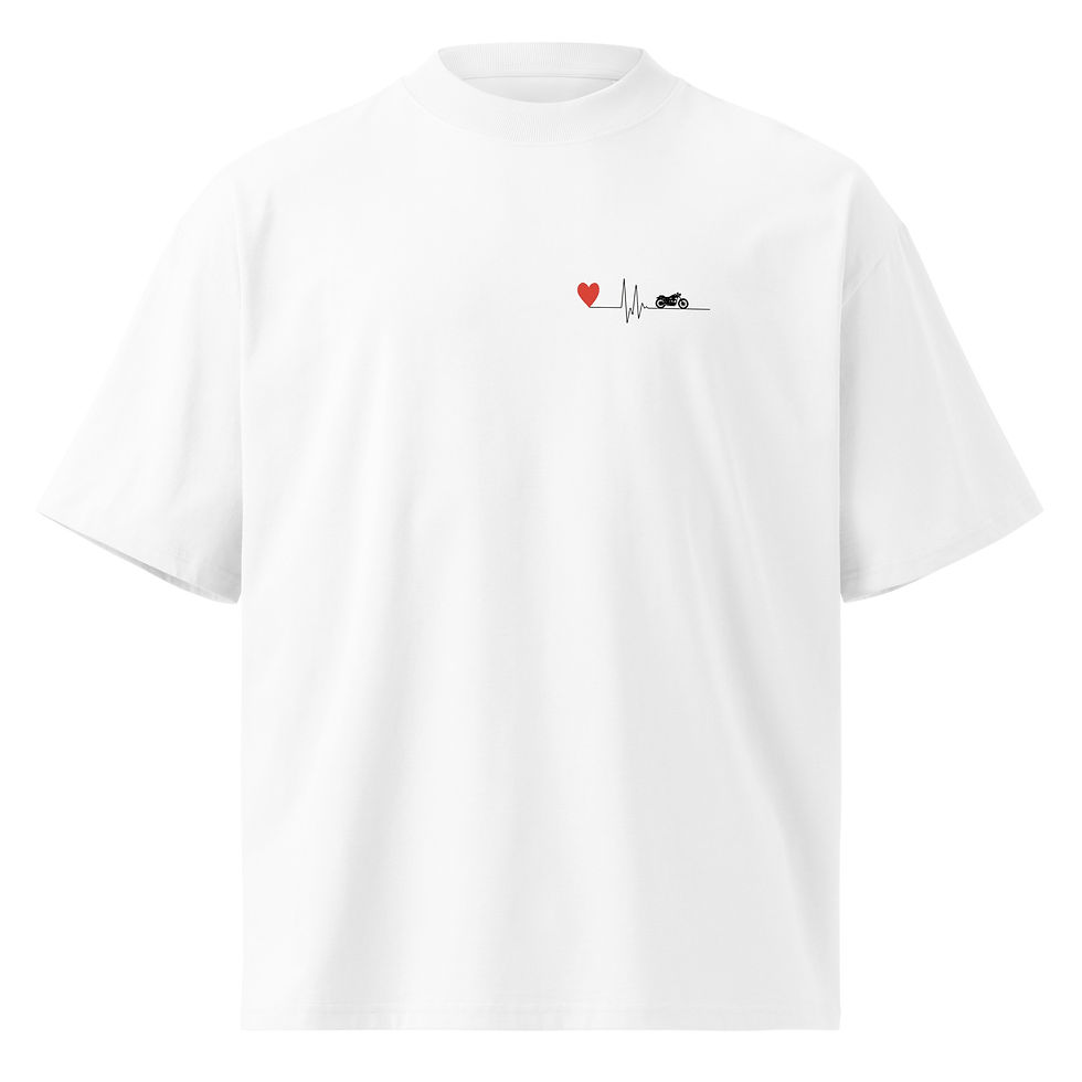Miniaturbild: Oversized T-Shirt Herzschlag Motorrad