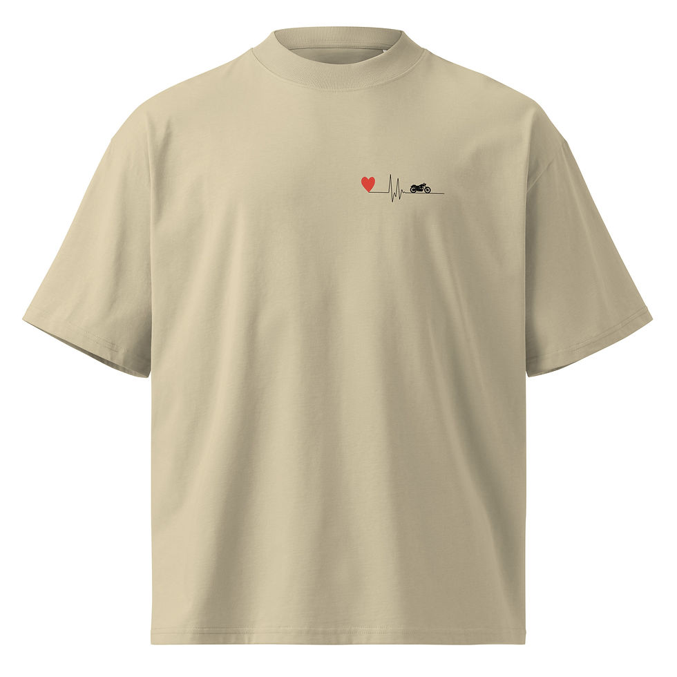 Miniaturbild: Oversized T-Shirt Herzschlag Motorrad