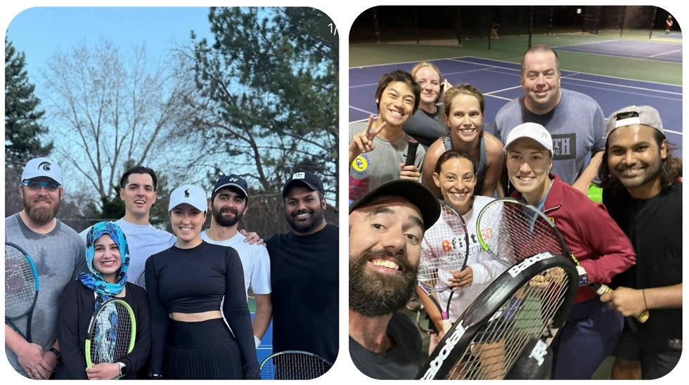 Adults Learning Tennis at Low2High Tennis Academy