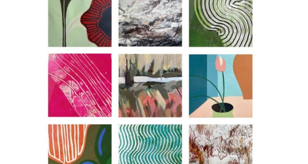 Various colourful abstract artworks in a grid