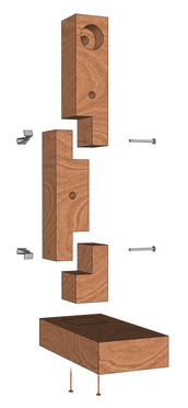 Medidas da madeira para fazer a luminária articulada